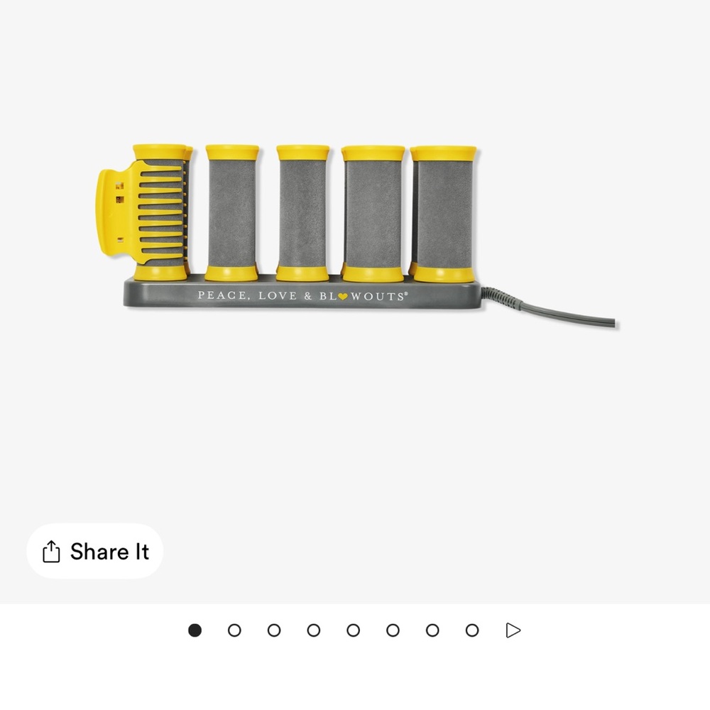 Yellow and Gray Hair Rollers